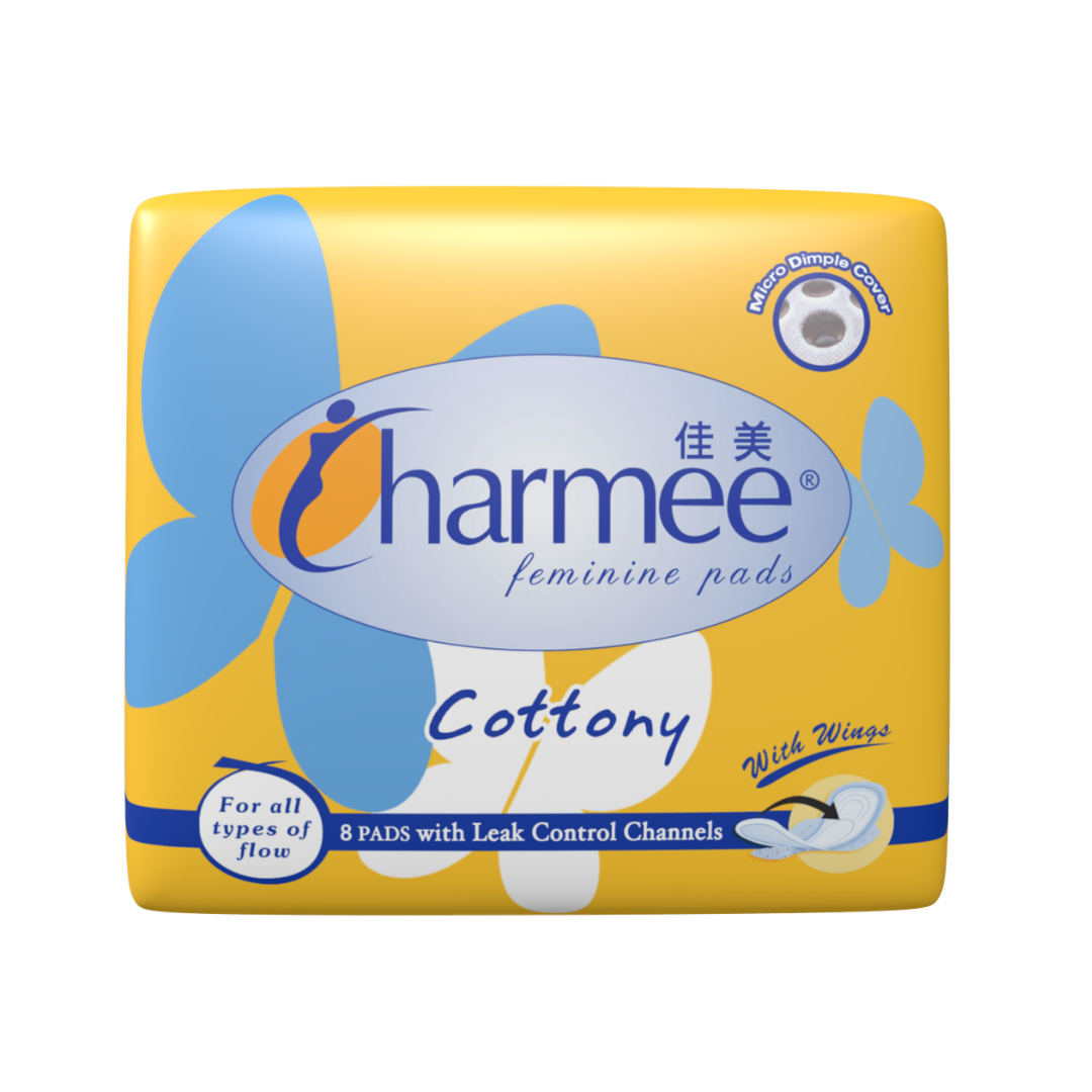 Charmee Cottony All Flow with Wings 8s Regular