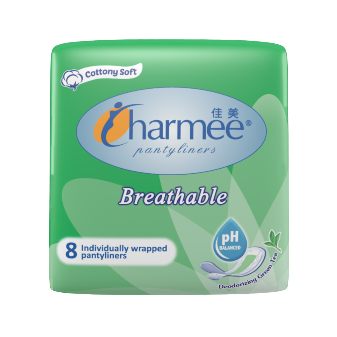 Charmee Breathable Pantyliner Green Tea